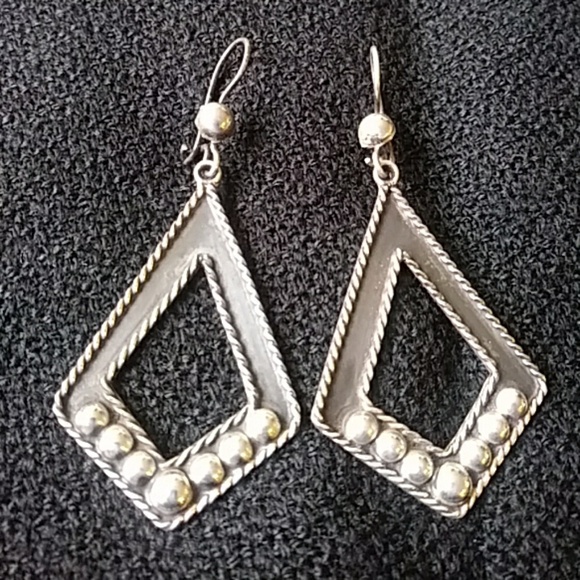 handmade Jewelry - 925 & Patina Taxco Earrings